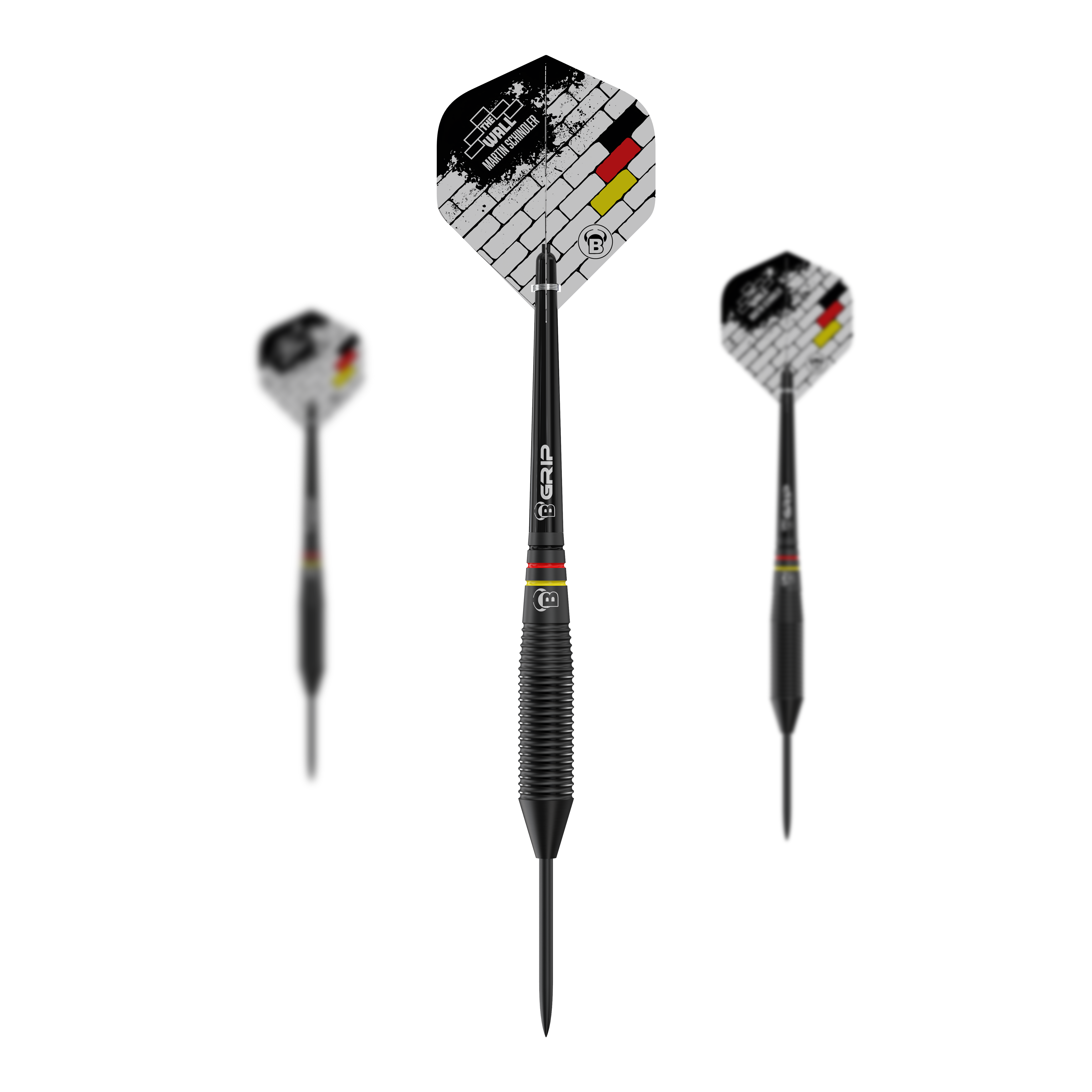 Toros Martin Schindler El Muro Dardos de Acero de Latón Negro